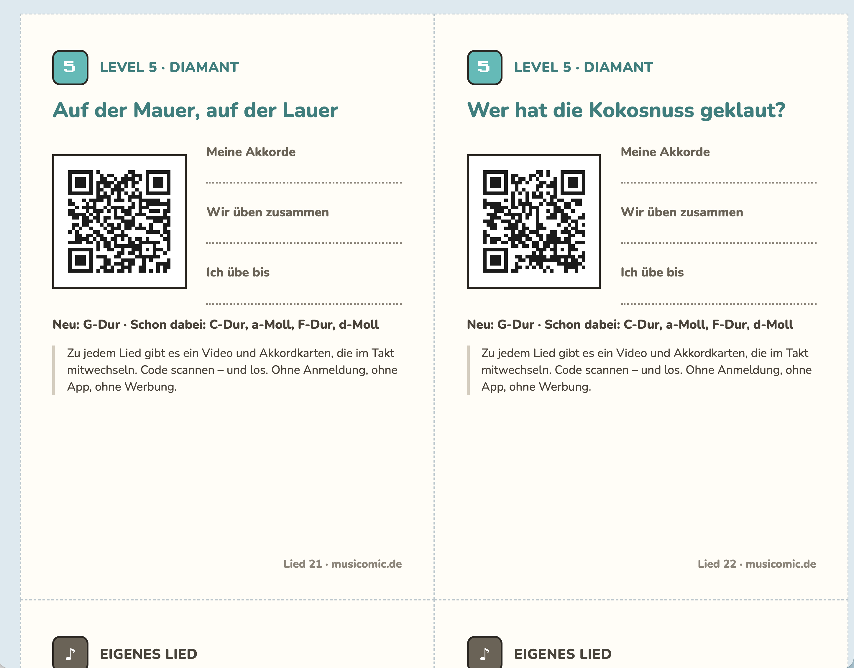 Karten in der Postmappe